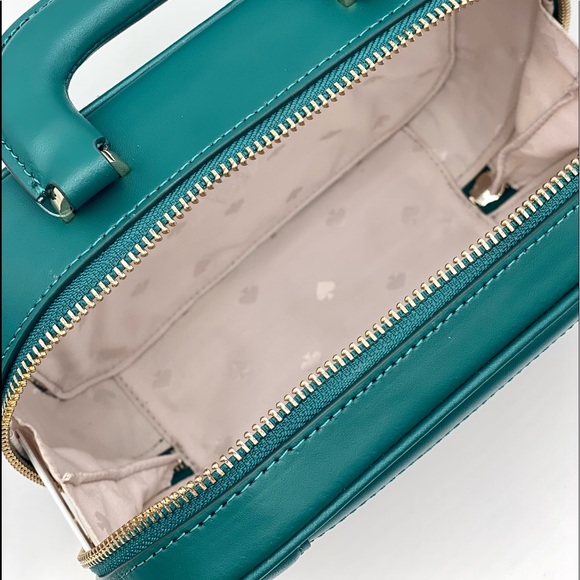 Kate Spade monstera leaves traveler trunk crossbody bag - Picture 10 of 13